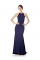 Navy Blue Mermaid High Neck Long Bridesmaid Dress / Formal Dress Bolton