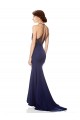 Navy Blue Mermaid High Neck Long Bridesmaid Dress / Formal Dress Bolton