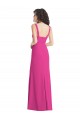 Low Back Fuchsia Trumpet Square Neck Long Semi Formal Evening Dress / Prom Dress / Bridesmaid Dress Bolton
