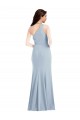 Light Sky Blue Trumpet One Shoulder Long Formal Dress / Bridesmaid Dress Bolton
