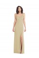 Low Back Champagne Trumpet Square Neck Long Formal Evening Gown / Prom Dress / Bridesmaid Dress Bolton