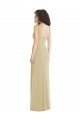 Low Back Champagne Trumpet Square Neck Long Formal Evening Gown / Prom Dress / Bridesmaid Dress Bolton
