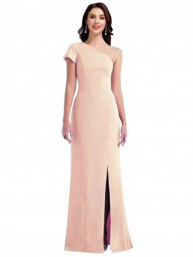 Nude Trumpet One Shoulder Long Formal Evening Gown / Prom Dress / Bridesmaid Dress Bolton