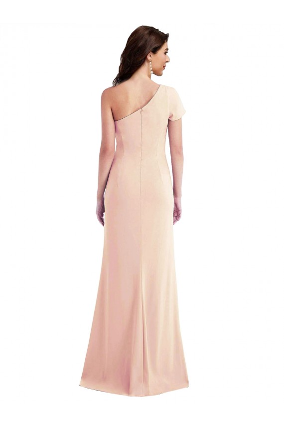 Nude Trumpet One Shoulder Long Formal Evening Gown / Prom Dress / Bridesmaid Dress Bolton