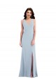 Open Back Light Sky Blue Trumpet V-Neck Long Evening Dress / Bridesmaid Dress Bolton