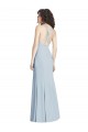 Open Back Light Sky Blue Trumpet Halter Neck Long Evening Dress / Bridesmaid Dress Bolton