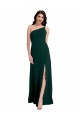Open Back Midnight Green A-Line One Shoulder Long Formal Evening Gown / Prom Dress / Bridesmaid Dress Bolton