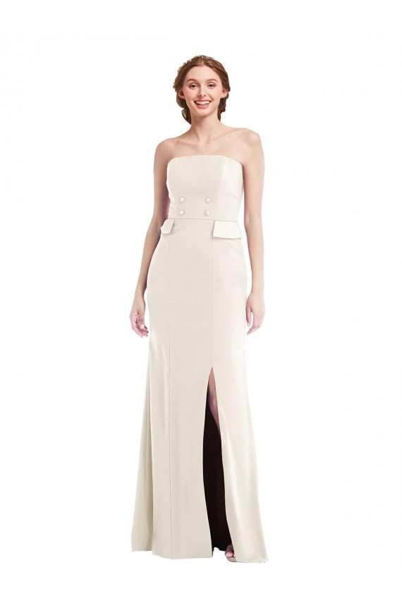 Ivory Trumpet Strapless Long Semi Formal Evening Dress / Prom Dress / Bridesmaid Dress Bolton