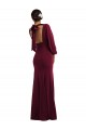 Open Back Burgundy Gold Trumpet Bateau Neck Long Formal Evening Gown / Prom Dress / Bridesmaid Dress Bolton