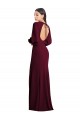 Open Back Burgundy Gold Trumpet Bateau Neck Long Formal Dress / Bridesmaid Dress Bolton