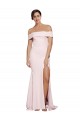 Low Back Pink Sheath Square Neck Sweep Train Formal Evening Gown / Prom Dress / Bridesmaid Dress Bolton