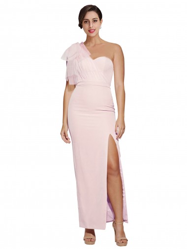 Low Back Pink Sheath Sweetheart Long Formal Evening Gown / Prom Dress / Bridesmaid Dress Bolton
