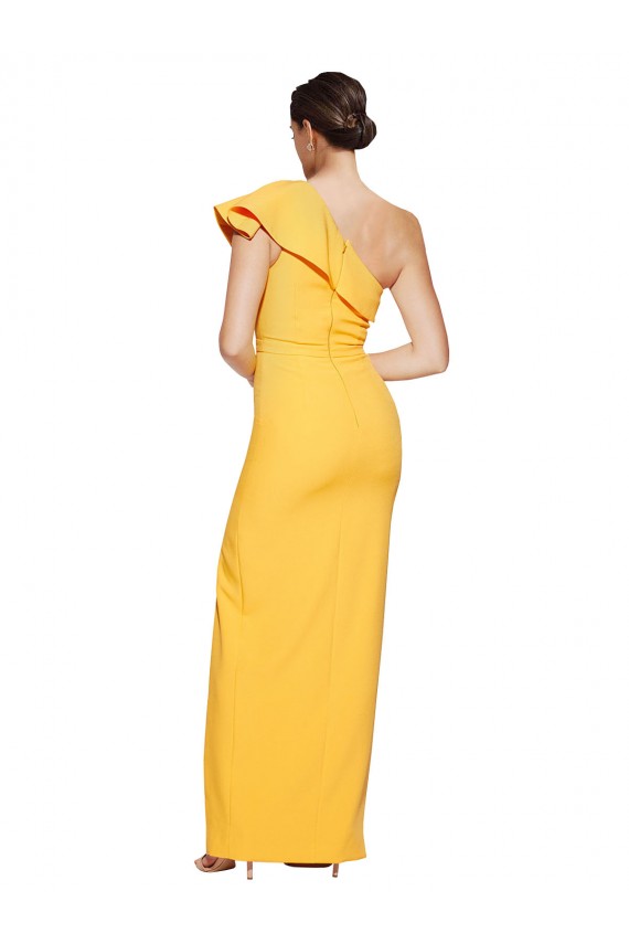 Saffron Sheath One Shoulder Long Formal Evening Gown / Prom Dress / Bridesmaid Dress Bolton