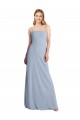 Open Back Smoke Blue A-Line Square Neck Long Prom Dress / Bridesmaid Dress Bolton