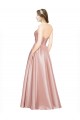 Low Back A-Line Strapless Long Black Tie Evening Gown / Prom Dress / Bridesmaid Dress Bolton