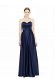 Low Back Dark Navy A-Line Sweetheart Long Black Tie Evening Gown / Bridesmaid Dress Bolton