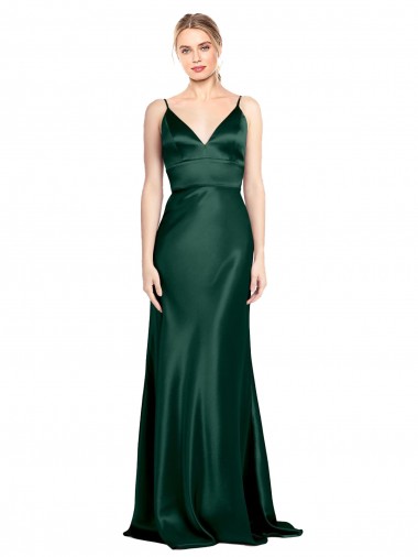 V-Back Hunter Sheath High Neck Long Formal Evening Gown / Prom Dress / Bridesmaid Dress Bolton