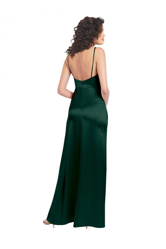Open Back Hunter A-Line Scoop Neck Long Formal Evening Gown / Prom Dress / Bridesmaid Dress Bolton