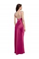 Low Back Fuchsia A-Line V-Neck Long Formal Evening Gown / Prom Dress / Bridesmaid Dress Bolton