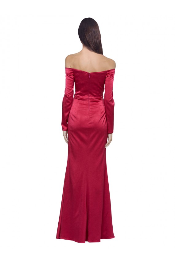 Dark Red Sheath Sweetheart Long Formal Evening Gown / Prom Dress / Bridesmaid Dress Bolton