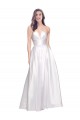 Low Back White A-Line Strapless Long Formal Evening Gown / Prom Dress / Bridesmaid Dress Bolton