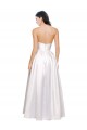 Low Back White A-Line Strapless Long Formal Evening Gown / Prom Dress / Bridesmaid Dress Bolton