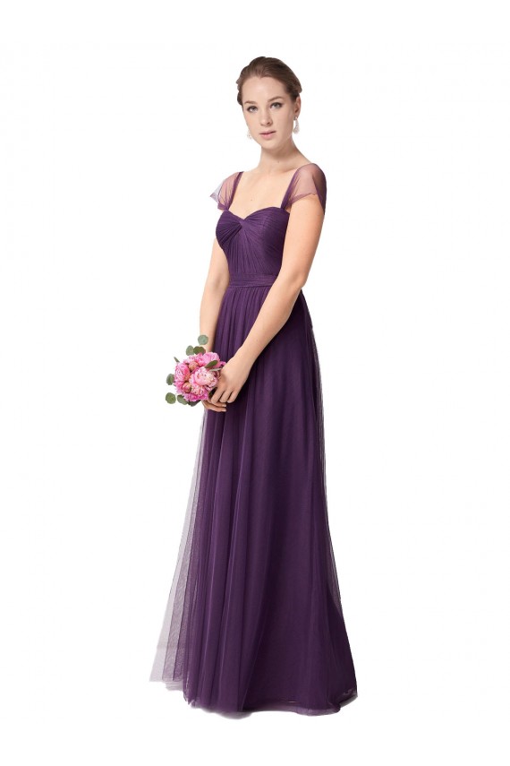 Plum Purple A-Line Sweetheart Long Bridesmaid Dress Bolton