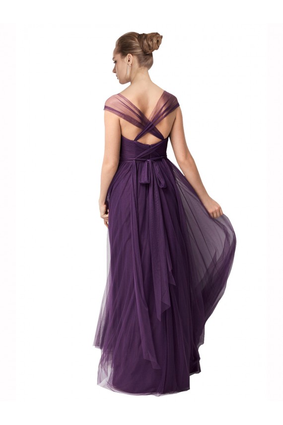 Plum Purple A-Line Sweetheart Long Bridesmaid Dress Bolton
