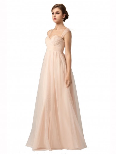 Nude A-Line Sweetheart Long Bridesmaid Evening Gowns Bolton