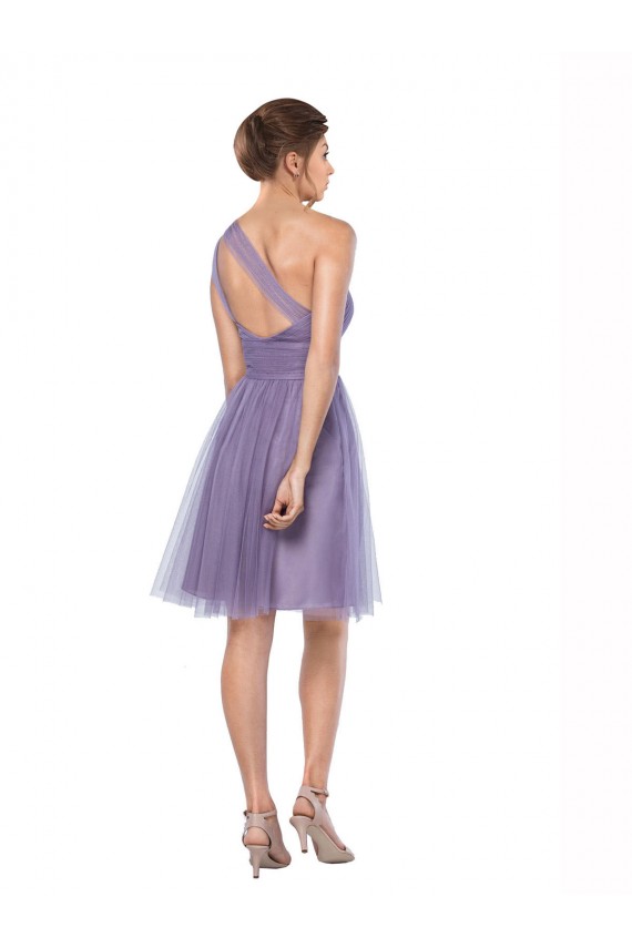 Watermelon A-Line One Shoulder Long Bridesmaid Dress Bolton