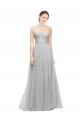 Silver A-Line Sweetheart Long Bridesmaid Dress Bolton