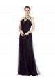 Black A-Line High Neck Long Bridesmaid Gown Bolton