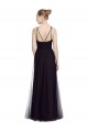 Black A-Line High Neck Long Bridesmaid Gown Bolton