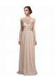 Nude A-Line Halter Neck Long Bridesmaid Dress Bolton