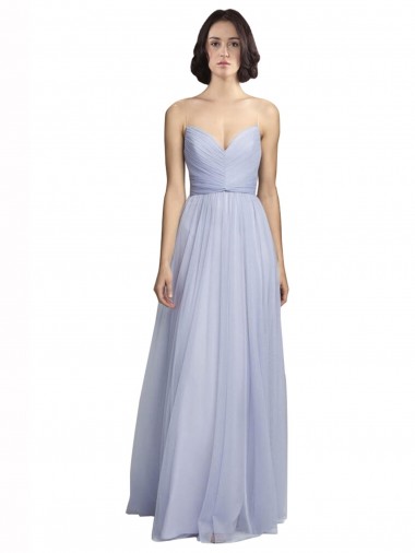Lilac A-Line Sweetheart Sleeveless Long Bridesmaid Dress Bolton