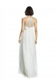 White A-Line High Neck Long Bridesmaid Dress Bolton