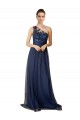 Dark Navy A-Line One Shoulder Sweep Train Bridesmaid Dress Bolton