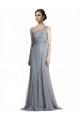 Slate Grey Mermaid One Shoulder Long Bridesmaid Dress Bolton