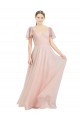 Pink A-Line V-Neck Long Formal Dress / Bridesmaid Dress Bolton