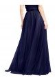 Navy Blue A-Line High Neck Long Semi Formal Evening Dress / Bridesmaid Dress Bolton