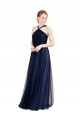 Navy Blue A-Line Halter Neck Long Bridesmaid Dress / Evening Dress Bolton