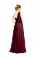 Burgundy A-Line One Shoulder Sleeveless Long Semi Formal Evening Dress / Bridesmaid Dress Bolton