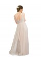 Open Back Pink A-Line Scoop Neck Long Semi Formal Evening Dress / Bridesmaid Dress Bolton