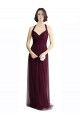 Keyhole Back Red A-Line V-Neck Long Bridesmaid Dress / Evening Dress Bolton