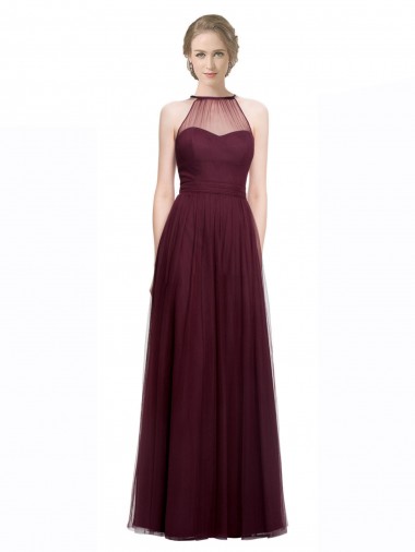 Red A-Line Sweetheart Sleeveless Long Bridesmaid Dress Bolton