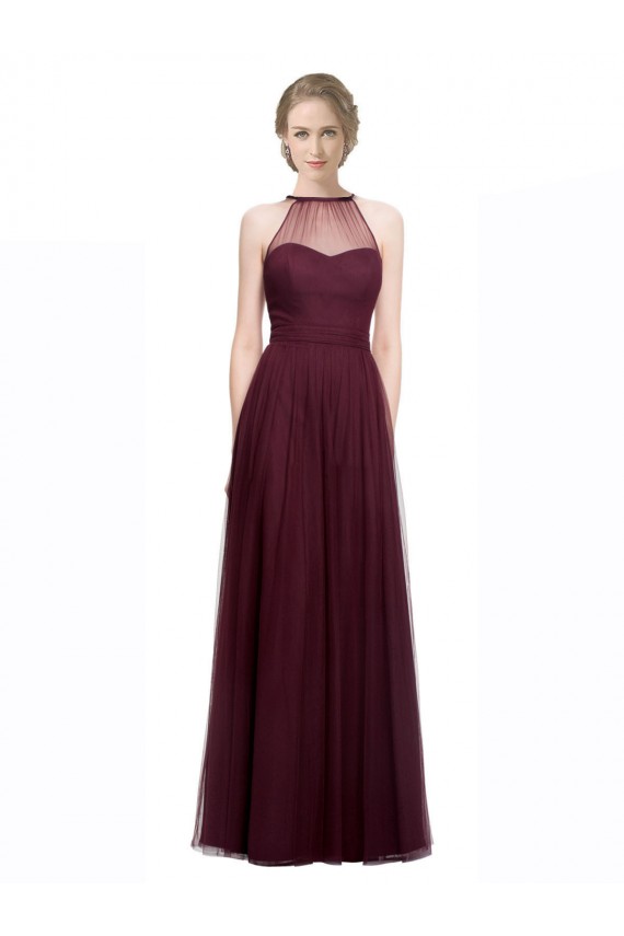Red A-Line Sweetheart Sleeveless Long Bridesmaid Dress Bolton