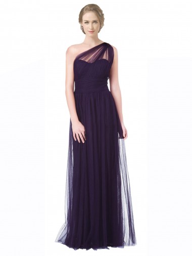 Plum A-Line Sweetheart Long Bridesmaid Dress Bolton