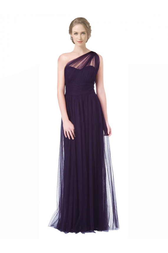 Plum A-Line Sweetheart Long Bridesmaid Dress Bolton