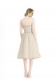 A-Line Strapless Cocktail Length Bridesmaid Dress Bolton
