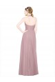 Low Back A-Line V-Neck Long Bridesmaid Gown Bolton